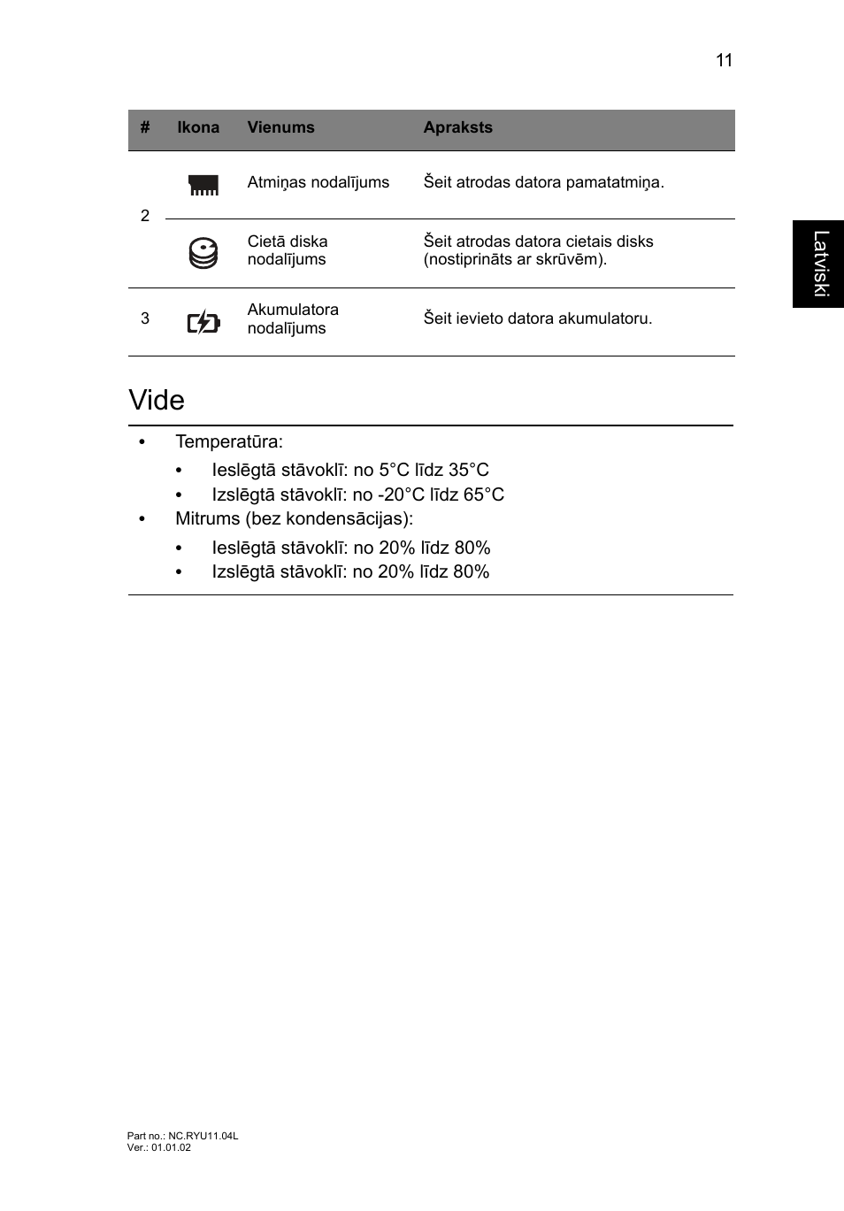 Vide | Acer Aspire V3-431 User Manual | Page 269 / 362