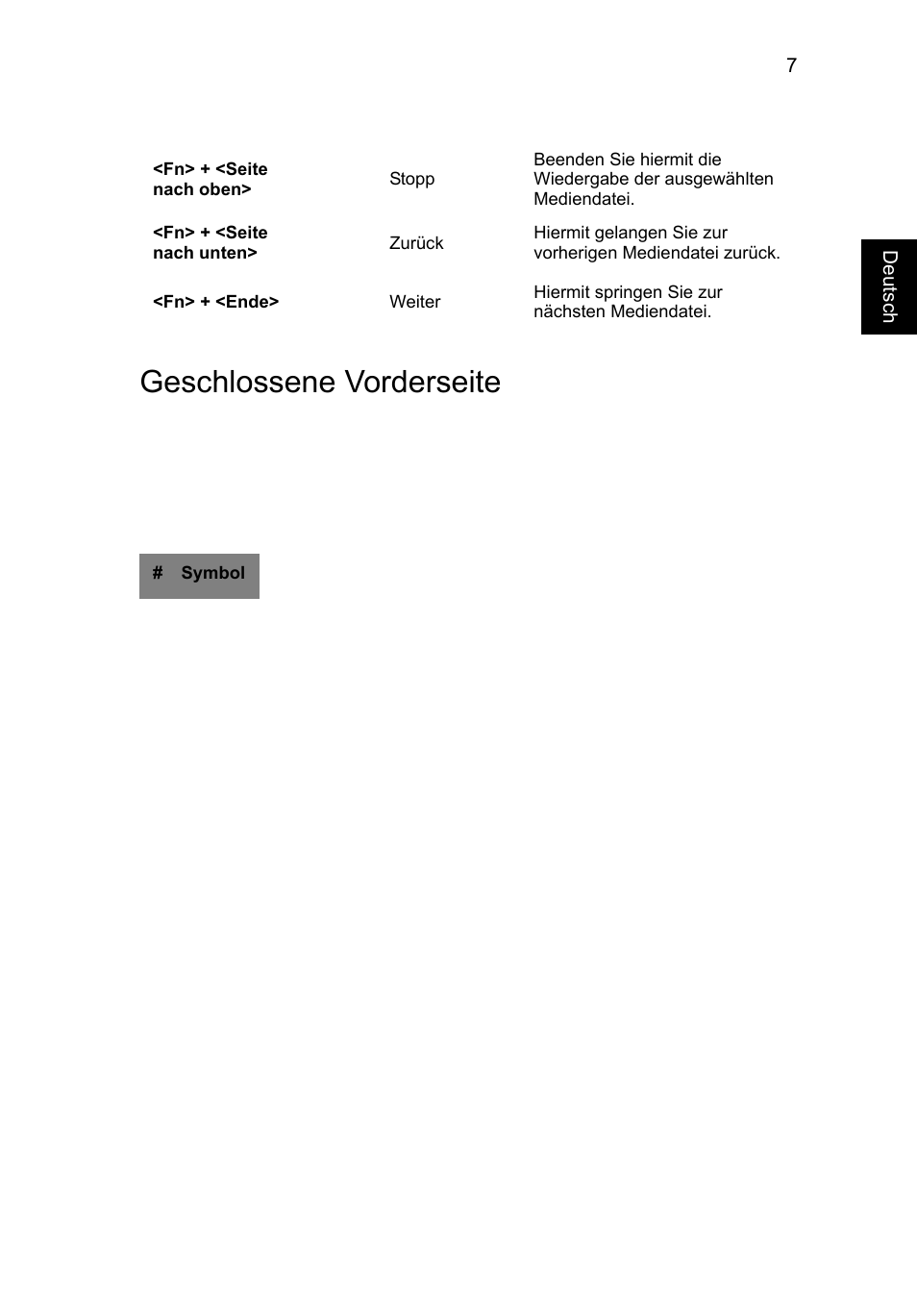 Geschlossene vorderseite | Acer Aspire V3-431 User Manual | Page 33 / 362