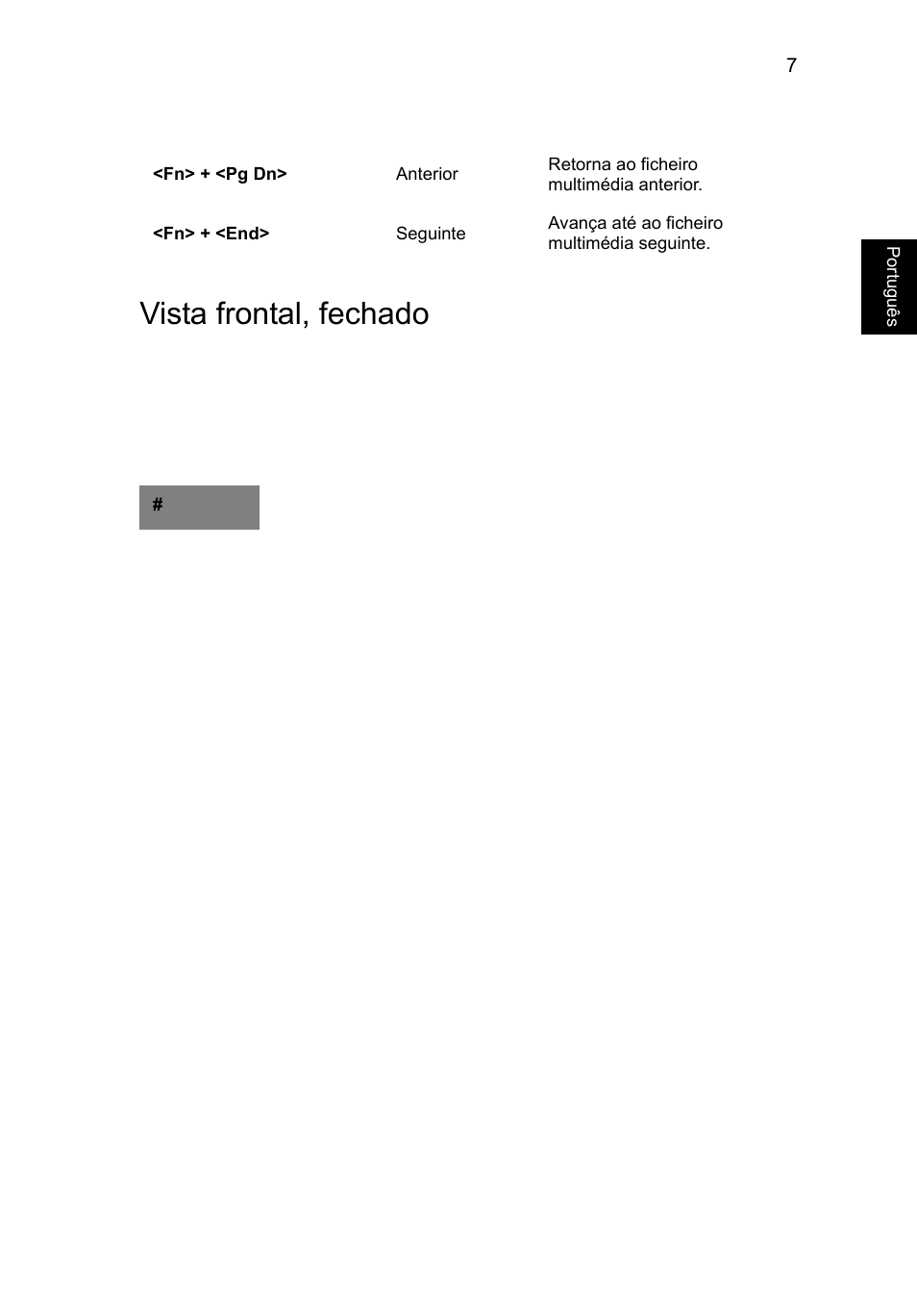 Vista frontal, fechado | Acer Aspire V3-431 User Manual | Page 73 / 362