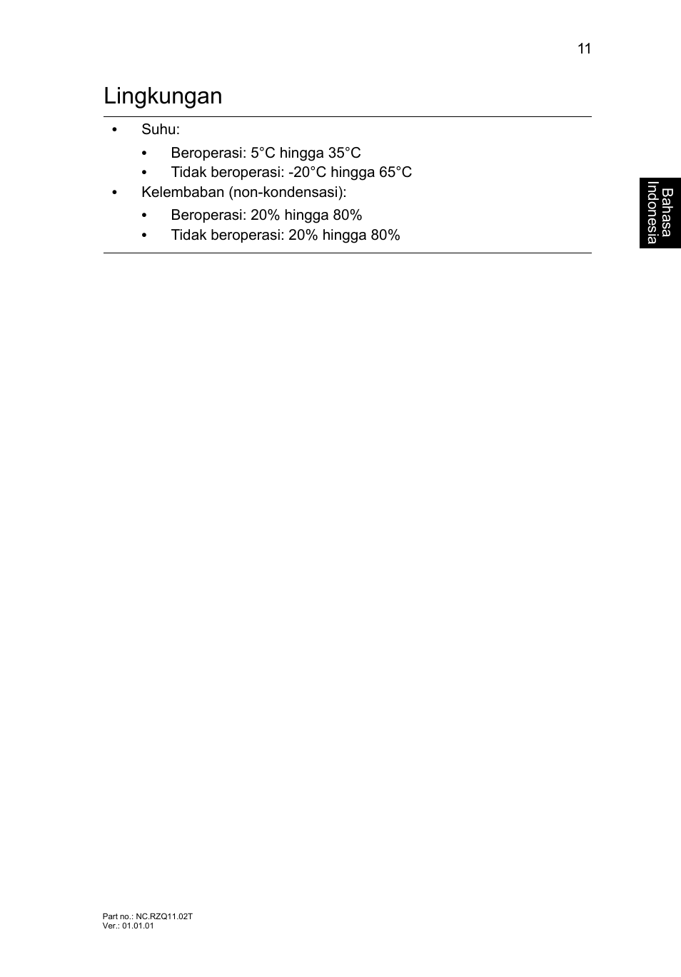 Lingkungan | Acer Aspire V3-771G User Manual | Page 353 / 366