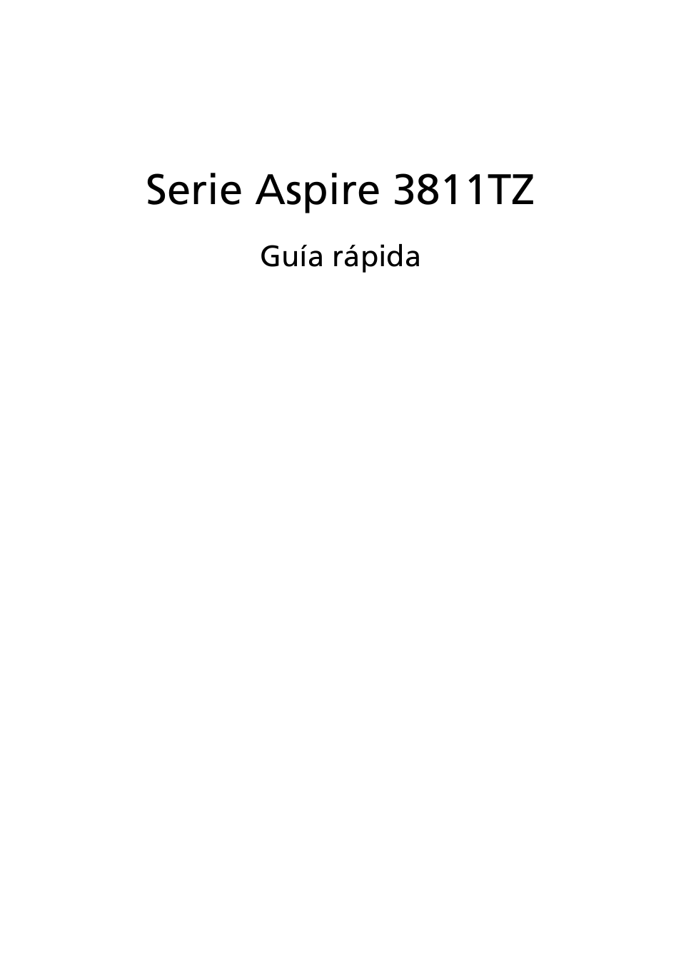 Español, Serie aspire 3811tz | Acer Aspire 3811TG User Manual | Page 51 / 369