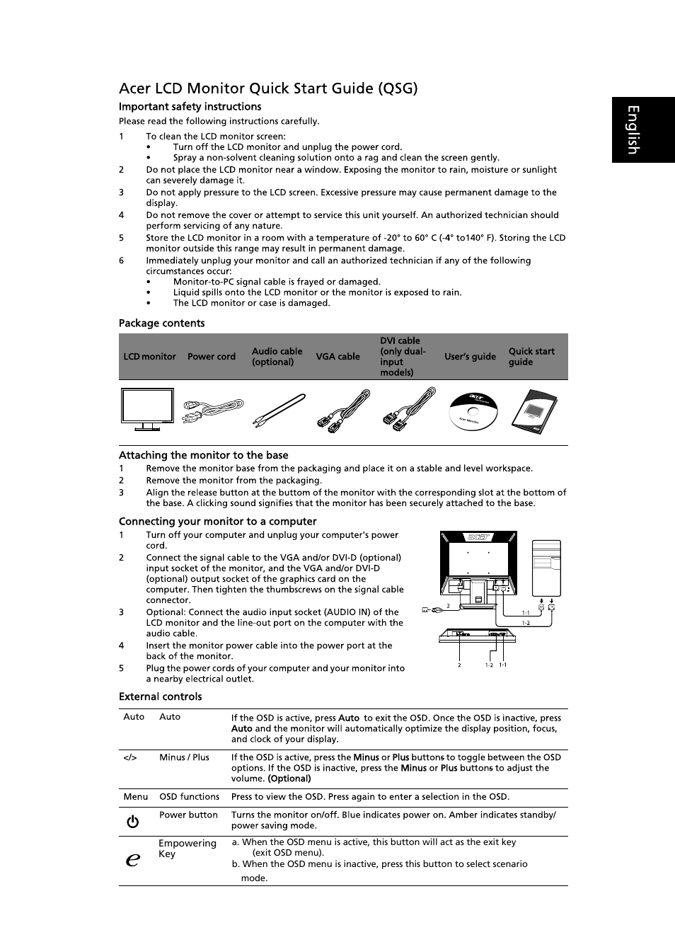 Acer V193WV User Manual | 28 pages