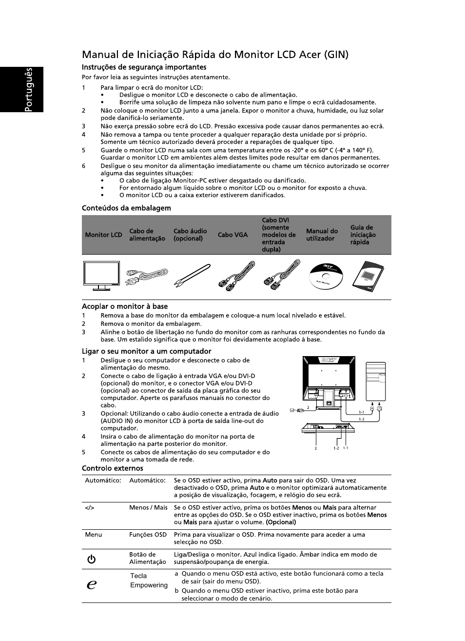 Acer V193WV User Manual | Page 10 / 28