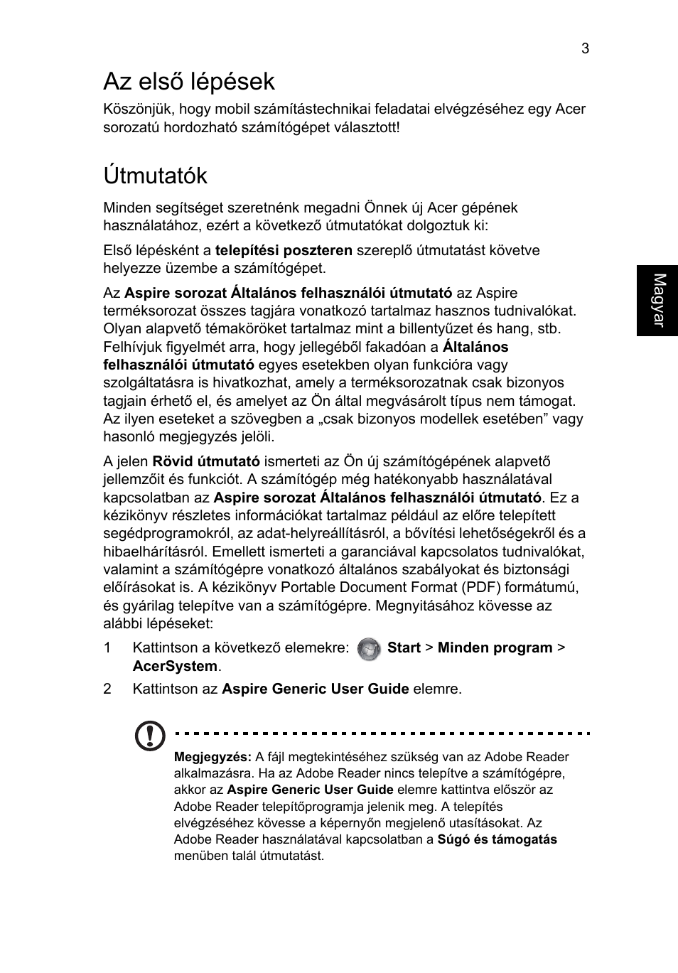 Az első lépések, Útmutatók | Acer Aspire V3-551G User Manual | Page 139 / 306