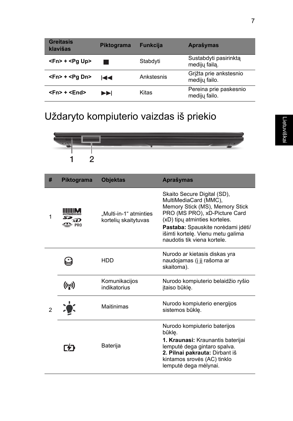 Uždaryto kompiuterio vaizdas iš priekio | Acer Aspire V3-551G User Manual | Page 233 / 306