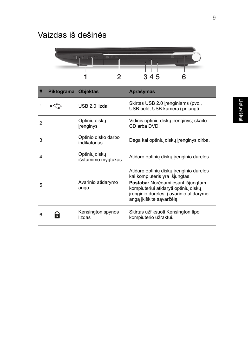 Vaizdas iš dešinės | Acer Aspire V3-551G User Manual | Page 235 / 306