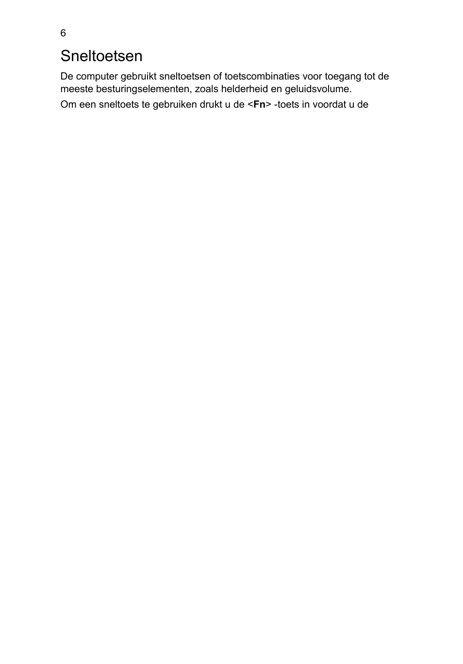 Sneltoetsen | Acer AO756 User Manual | Page 68 / 282