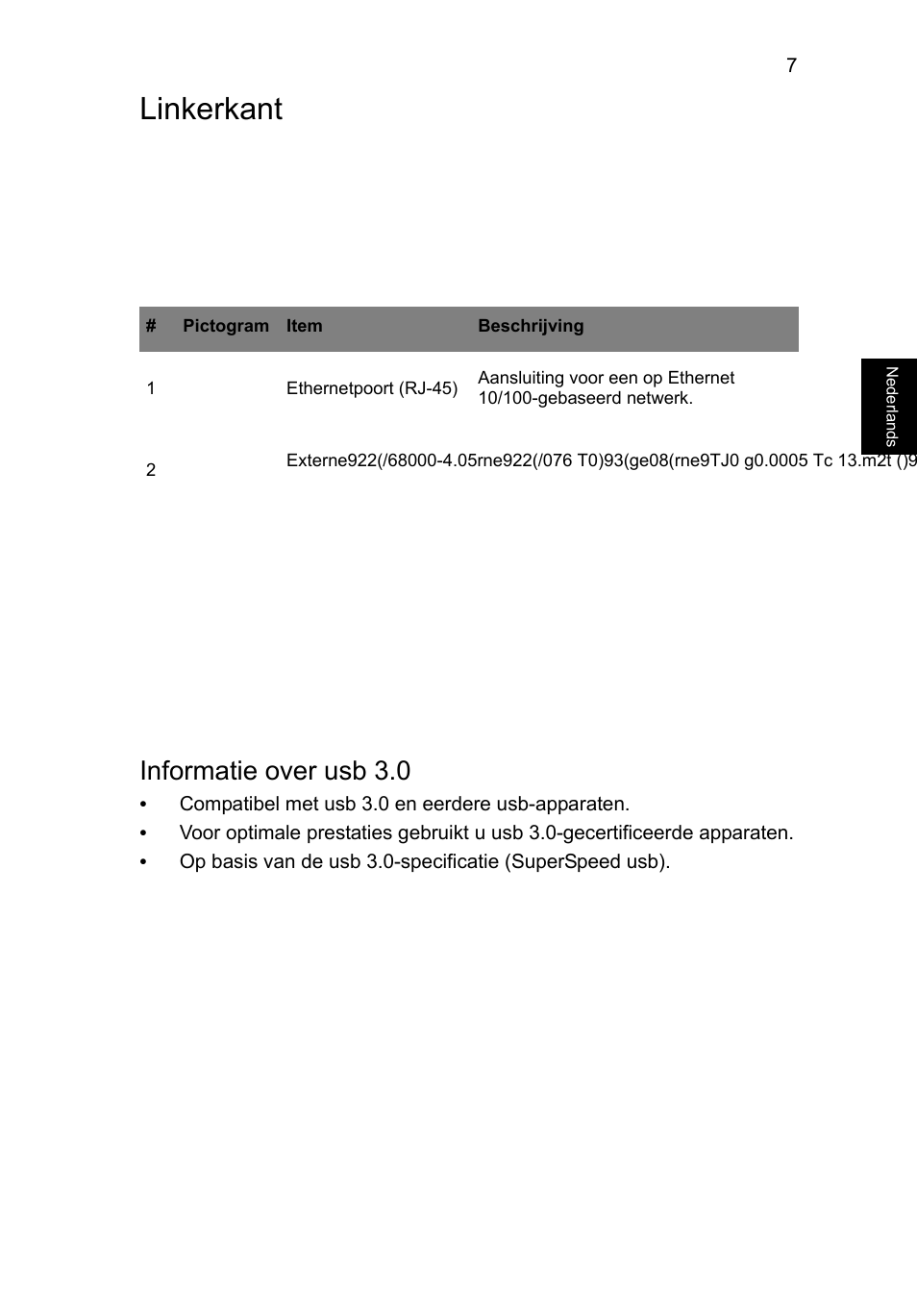 Linkerkant, Informatie over usb 3.0 | Acer AO756 User Manual | Page 69 / 282