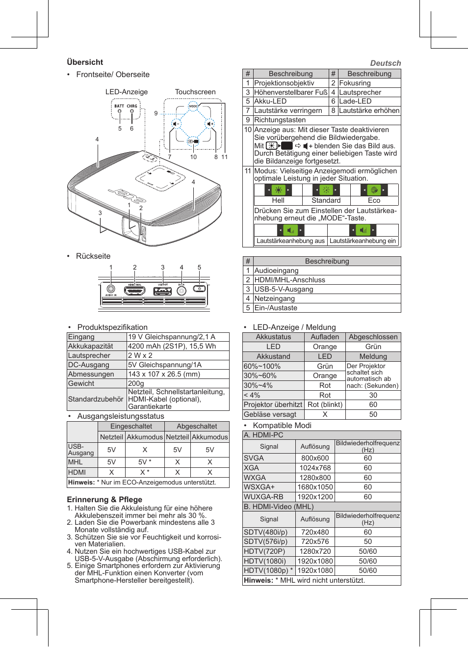 Acer C205 User Manual | Page 12 / 68