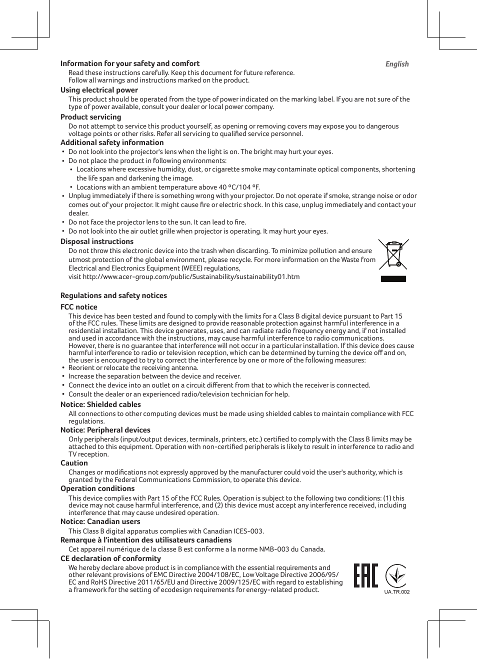 Acer C205 User Manual | Page 3 / 68