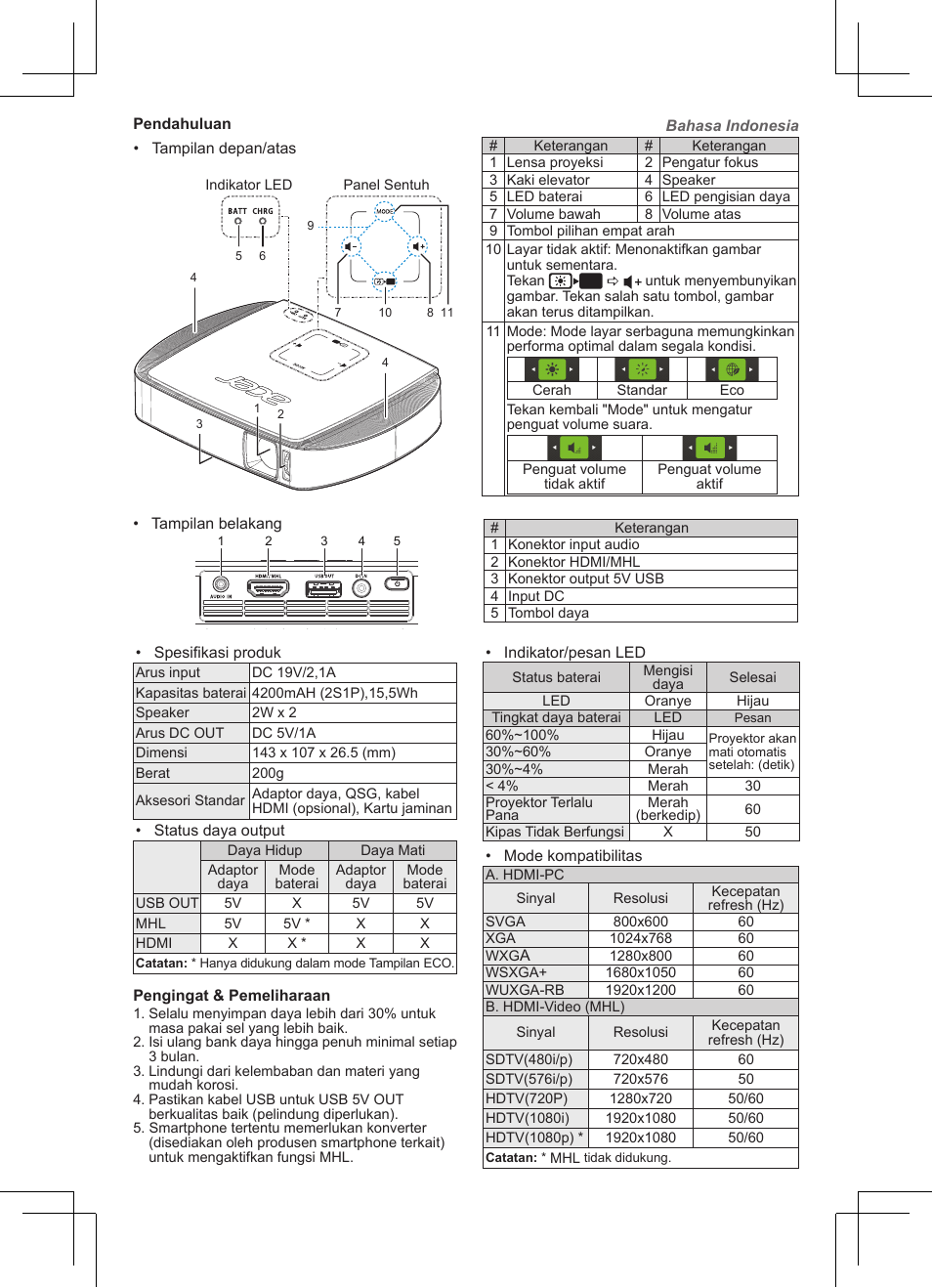 Acer C205 User Manual | Page 4 / 68