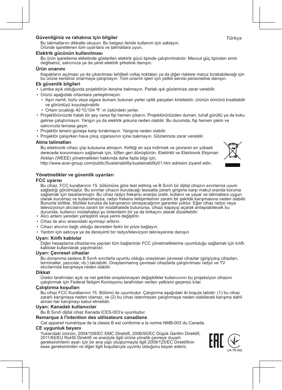 Acer C205 User Manual | Page 49 / 68