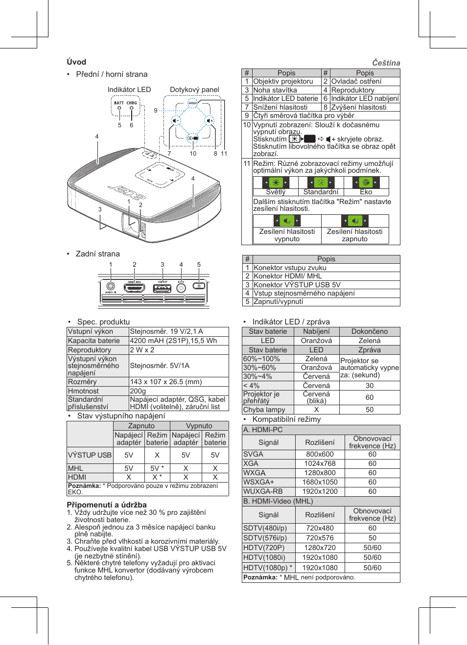 Acer C205 User Manual | Page 8 / 68