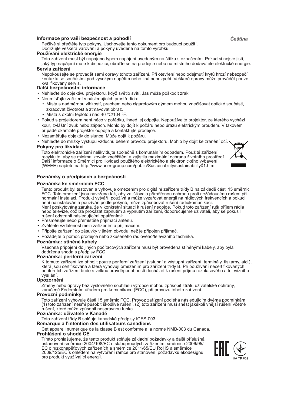 Acer C205 User Manual | Page 9 / 68