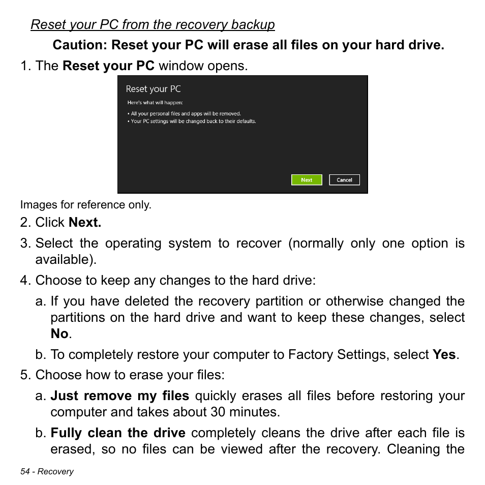 Acer Aspire M5-583P User Manual | Page 54 / 110