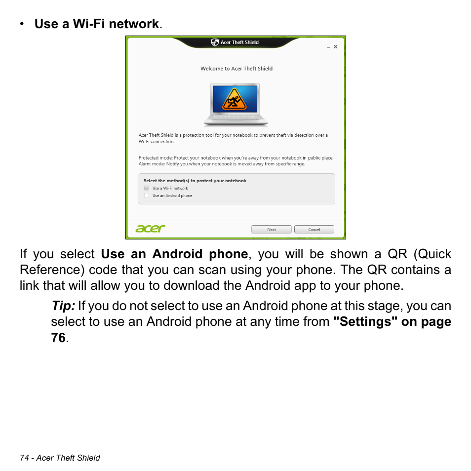 Acer Aspire M5-583P User Manual | Page 74 / 110