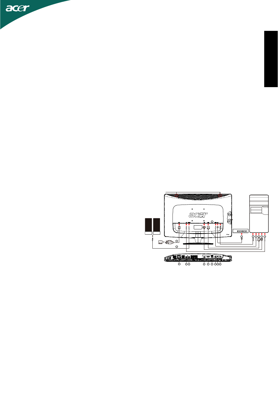 Istruzioni sulla sicurezza, Ita lia no, Collegare il monitor al computer | Suggerimenti per la risoluzione dei problemi, Dettagli operativi | Acer D241H User Manual | Page 16 / 58