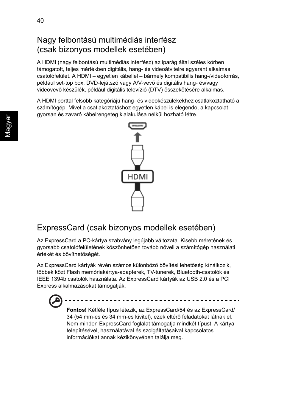 Expresscard (csak bizonyos modellek esetében) | Acer Aspire 4253 User Manual | Page 1052 / 2348