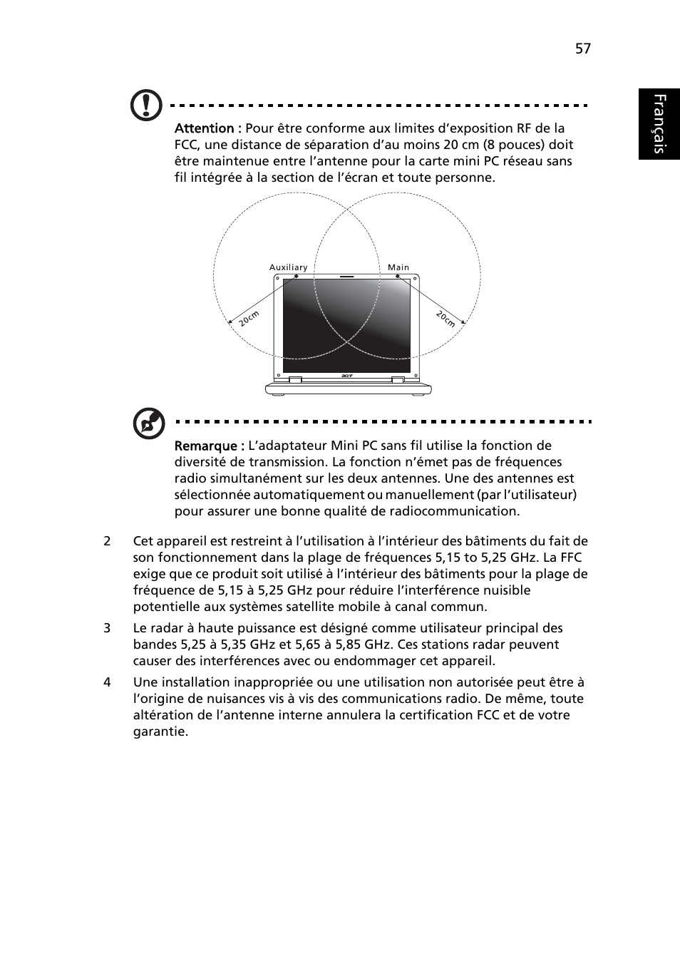 Français | Acer Aspire 4253 User Manual | Page 155 / 2348