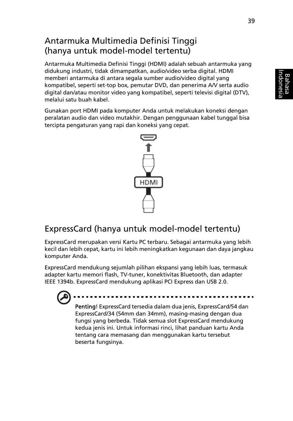 Expresscard (hanya untuk model-model tertentu) | Acer Aspire 4253 User Manual | Page 2251 / 2348