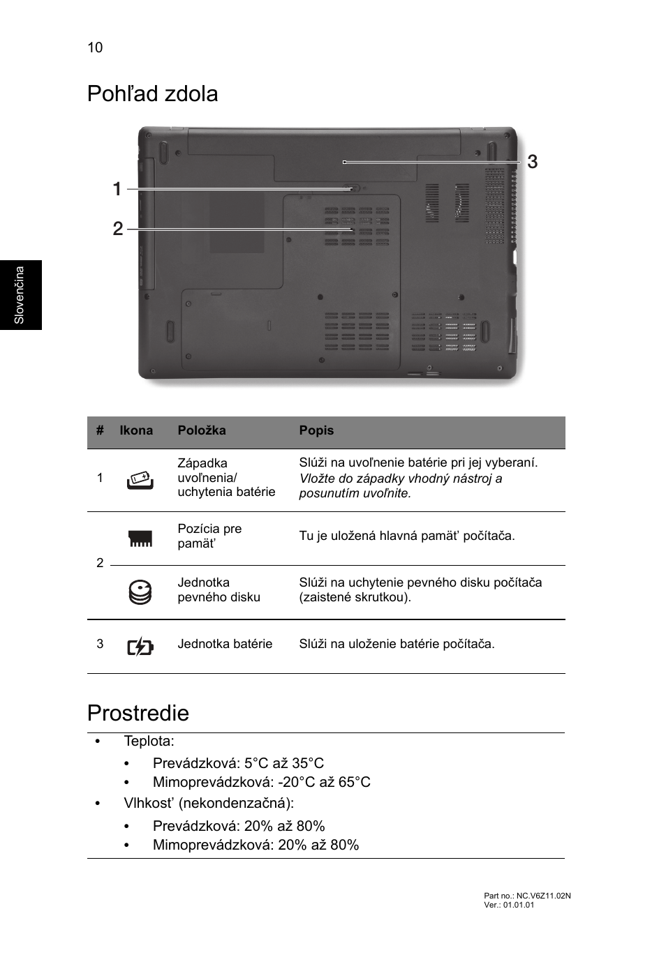 Pohľad zdola, Prostredie, Pohľad zdola prostredie | Acer TravelMate P453-MG User Manual | Page 168 / 312