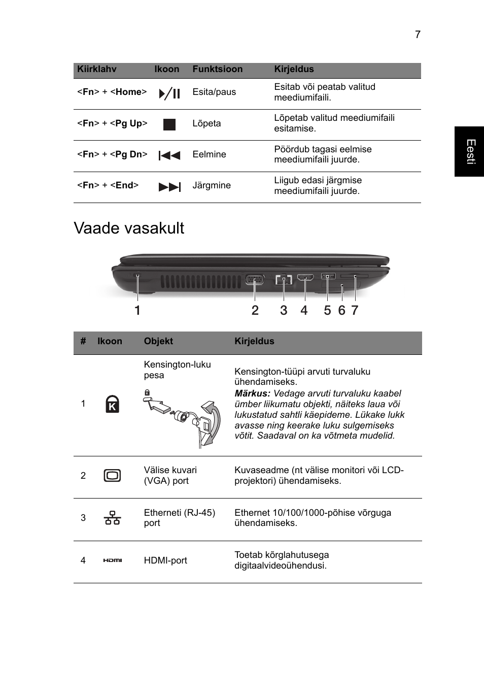 Vaade vasakult | Acer TravelMate P453-MG User Manual | Page 217 / 312