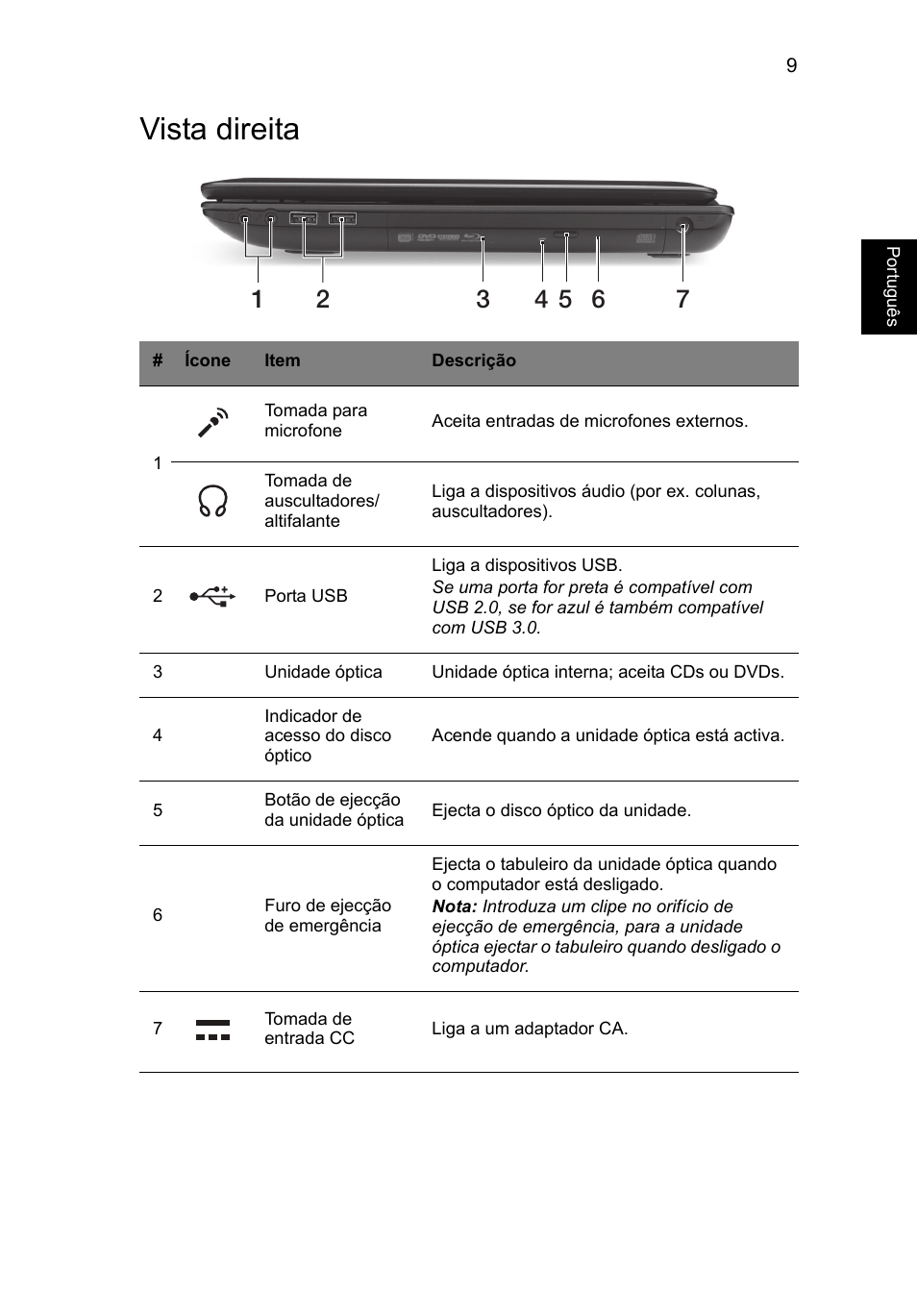 Vista direita | Acer TravelMate P453-MG User Manual | Page 65 / 312