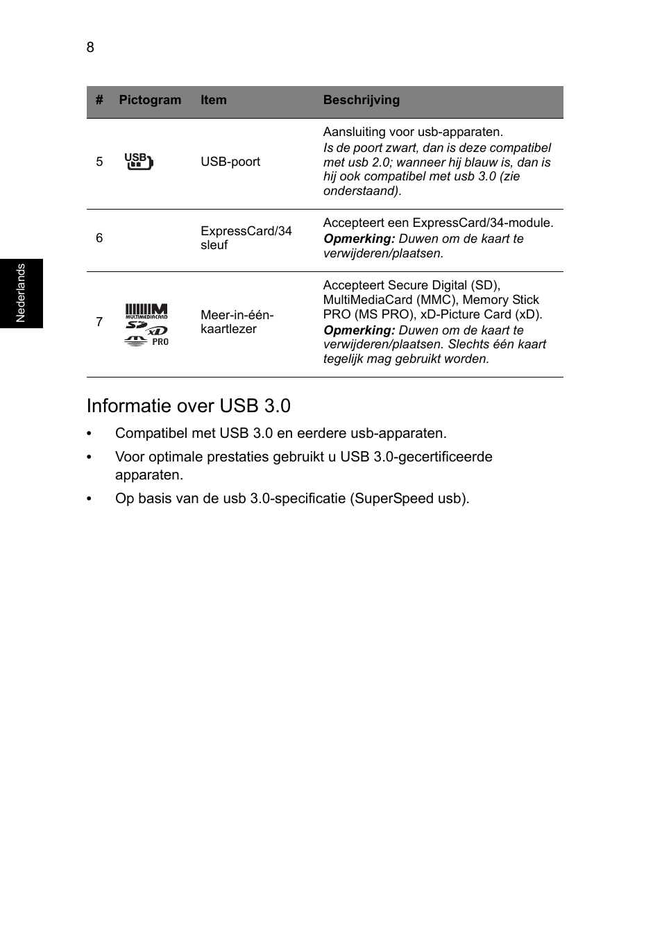 Informatie over usb 3.0 | Acer TravelMate P453-MG User Manual | Page 74 / 312