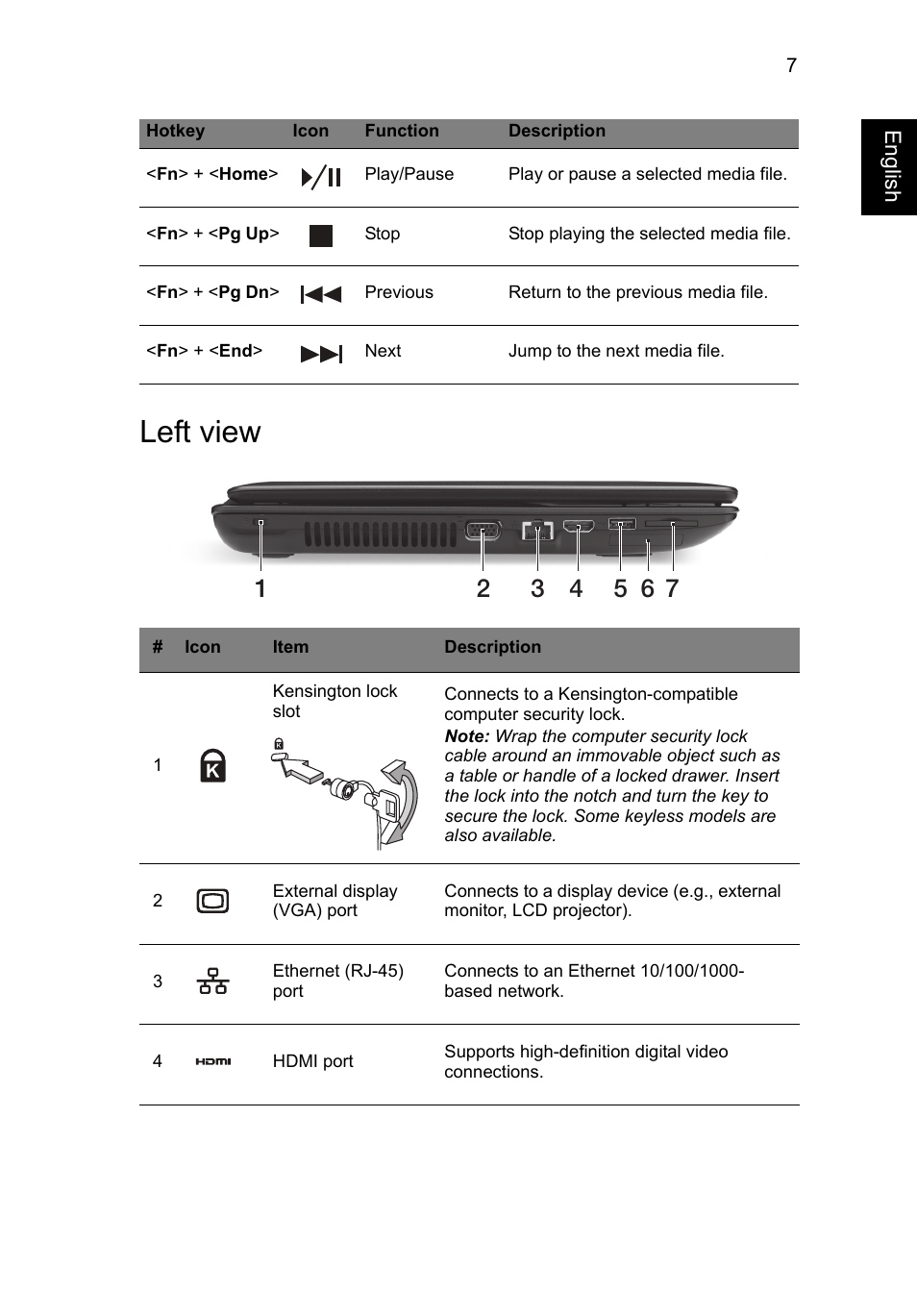 Left view | Acer TravelMate P453-MG User Manual | Page 9 / 312