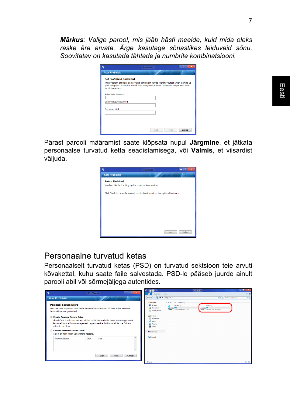 Personaalne turvatud ketas | Acer TravelMate B113-M User Manual | Page 1865 / 2734