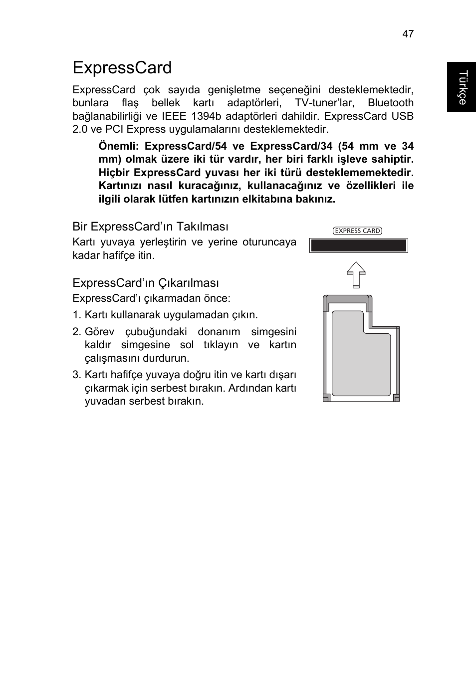 Expresscard, Expresscard 47 | Acer TravelMate B113-M User Manual | Page 2281 / 2734