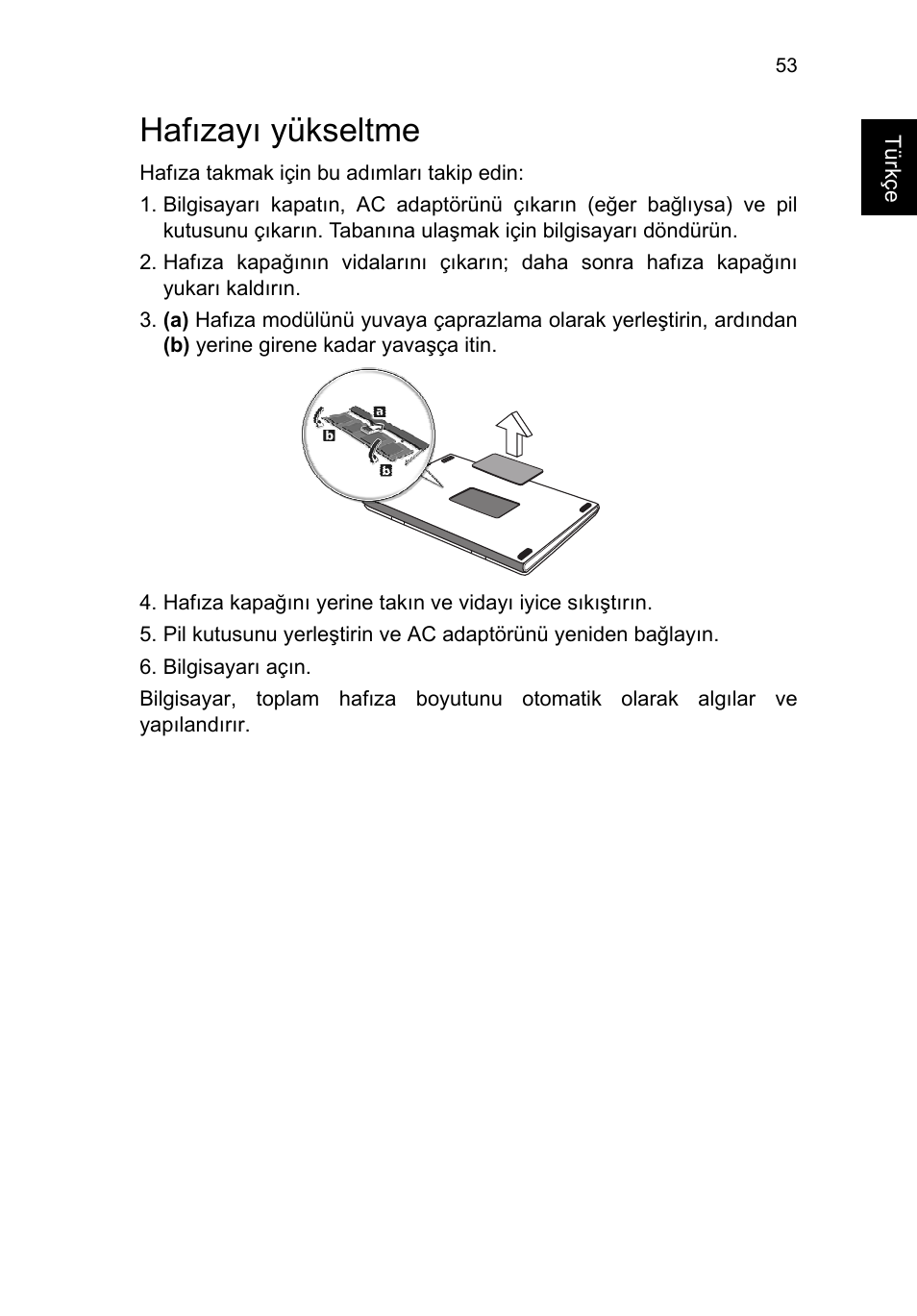 Hafızayı yükseltme | Acer TravelMate B113-M User Manual | Page 2287 / 2734