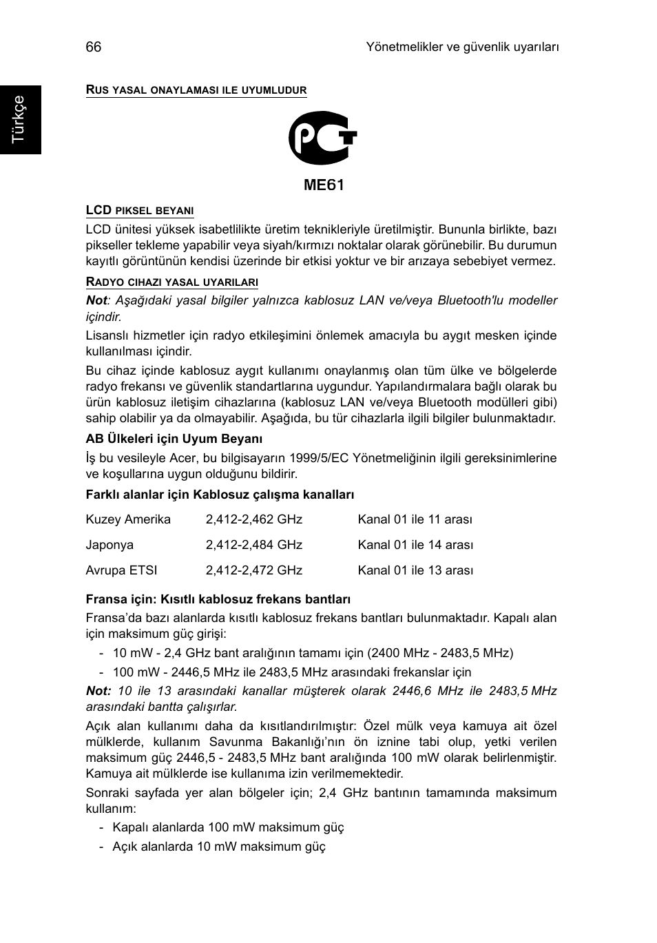 Tür kçe | Acer TravelMate B113-M User Manual | Page 2300 / 2734