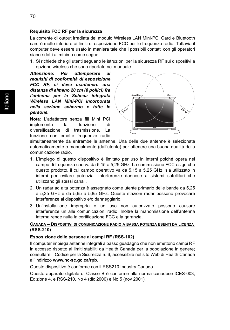 Ita liano | Acer TravelMate B113-M User Manual | Page 374 / 2734