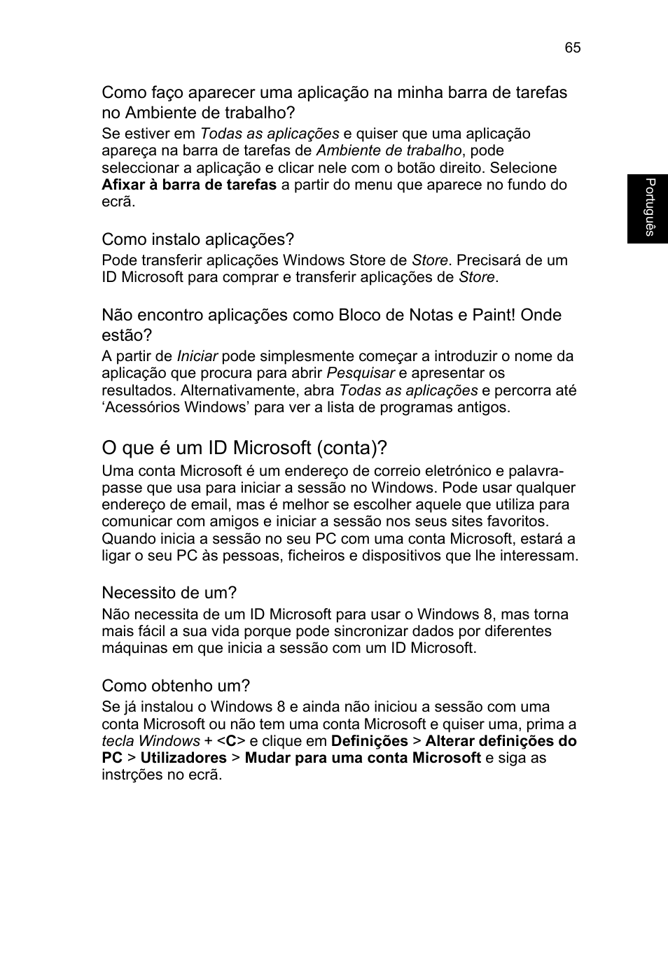 O que é um id microsoft (conta) | Acer TravelMate B113-M User Manual | Page 553 / 2734