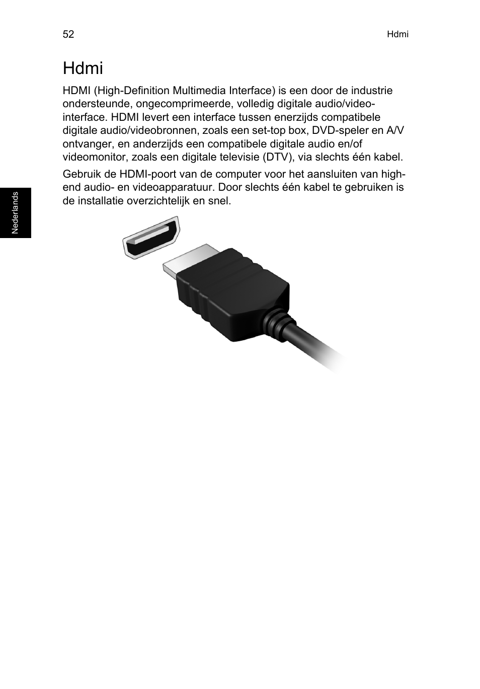 Hdmi, Hdmi 52 | Acer TravelMate B113-M User Manual | Page 632 / 2734