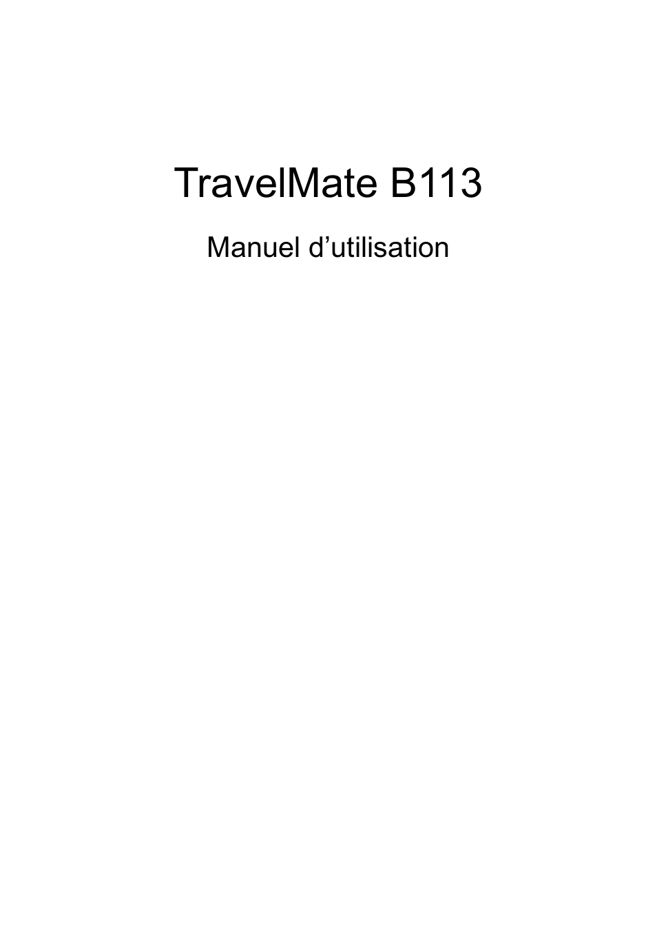 Français, Travelmate b113 | Acer TravelMate B113-M User Manual | Page 89 / 2734