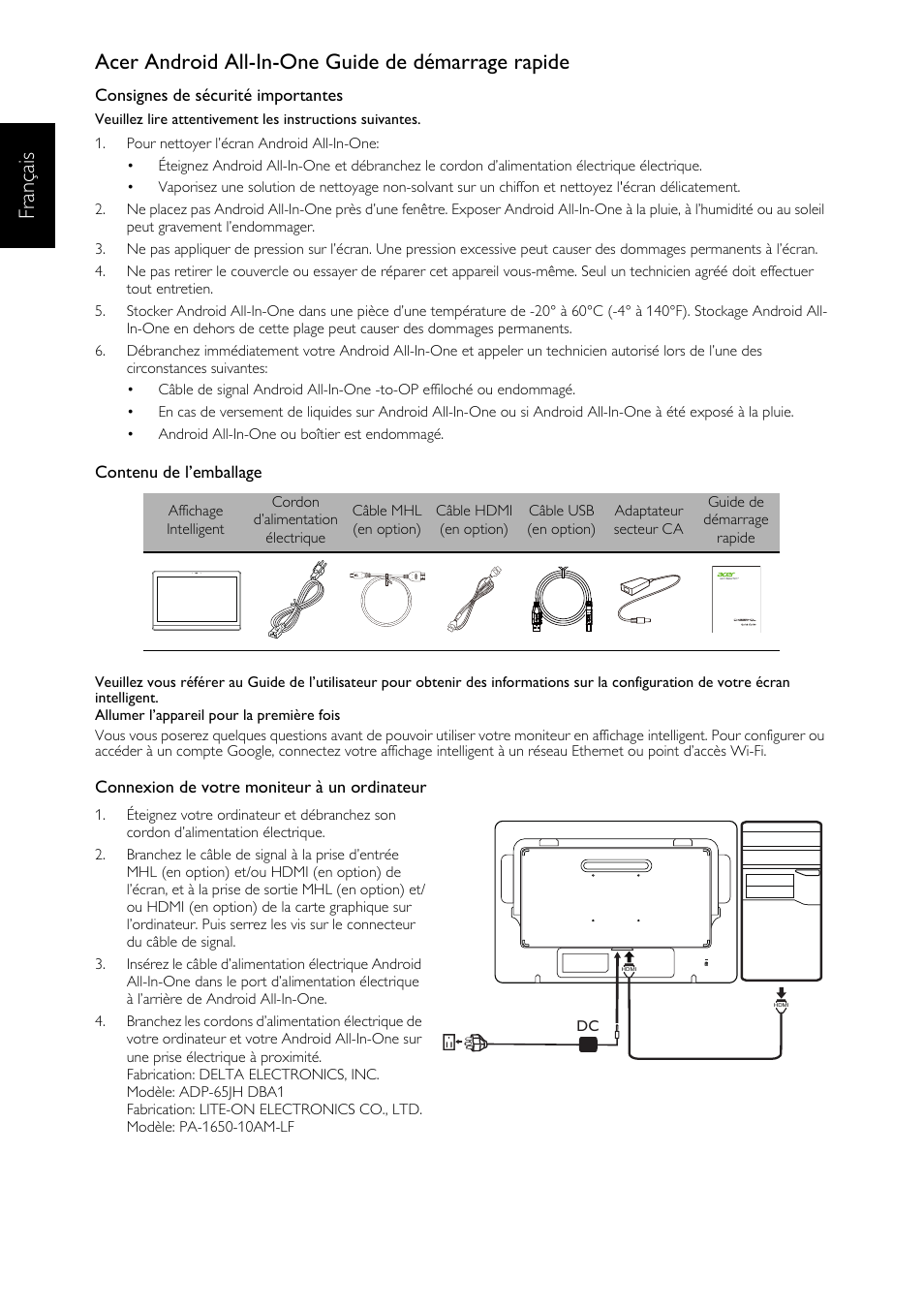 Acer DA223HQL User Manual | Page 18 / 40