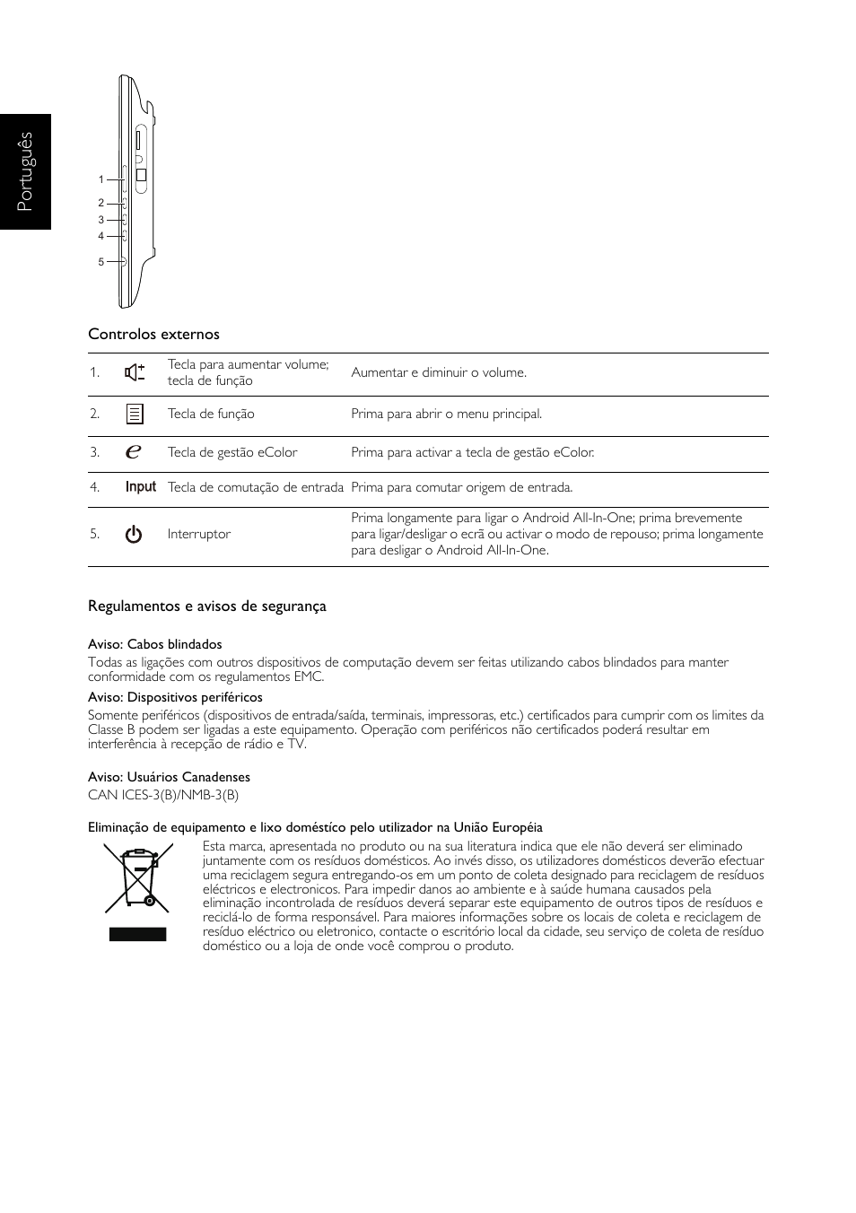 Português | Acer DA223HQL User Manual | Page 26 / 40