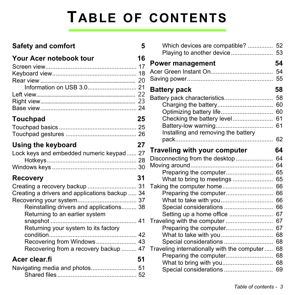 Acer Aspire S5-391 User Manual | Page 3 / 111