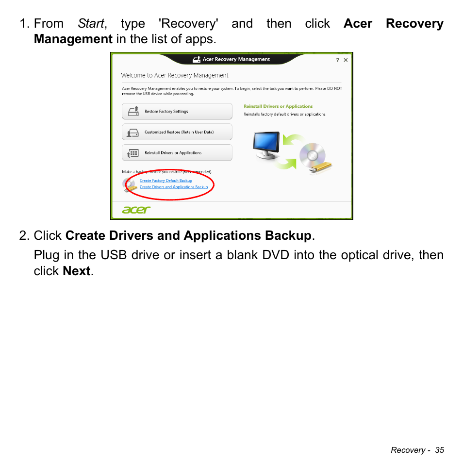 Acer Aspire S5-391 User Manual | Page 35 / 111