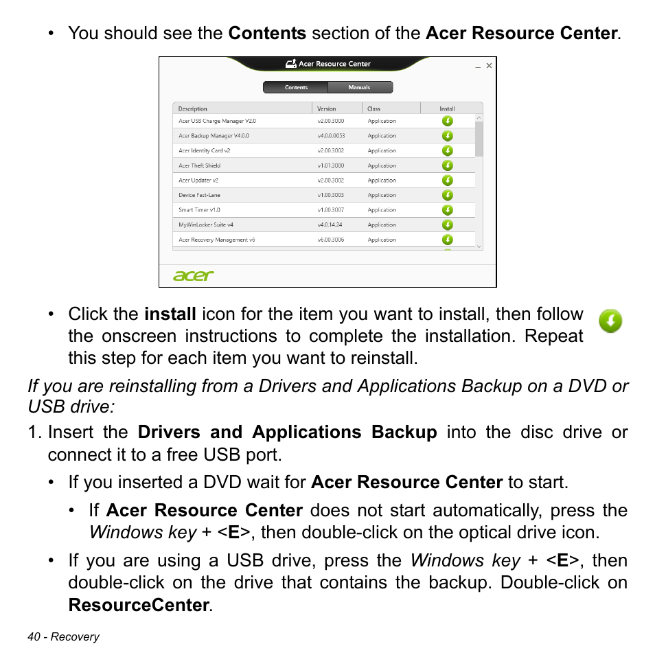 Acer Aspire S5-391 User Manual | Page 40 / 111