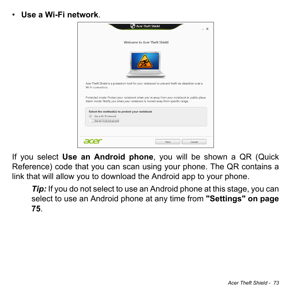 Acer Aspire S5-391 User Manual | Page 73 / 111