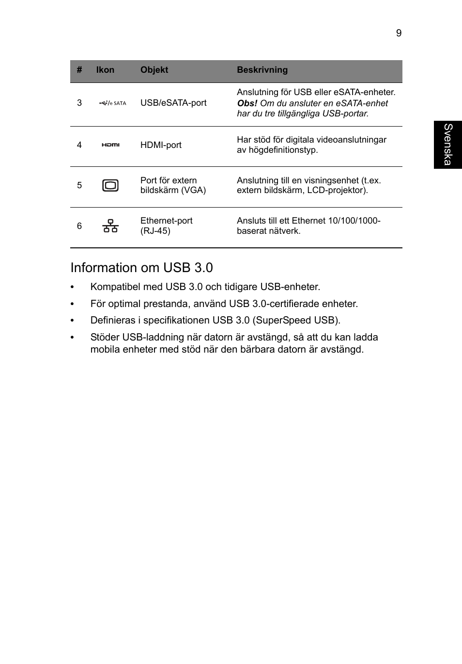 Information om usb 3.0 | Acer TravelMate P633-V User Manual | Page 123 / 357