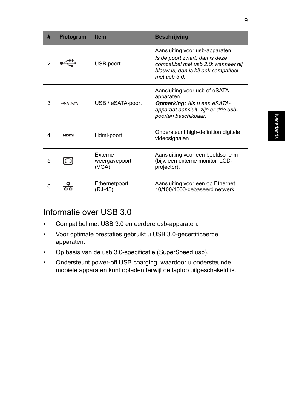 Informatie over usb 3.0 | Acer TravelMate P633-V User Manual | Page 87 / 357