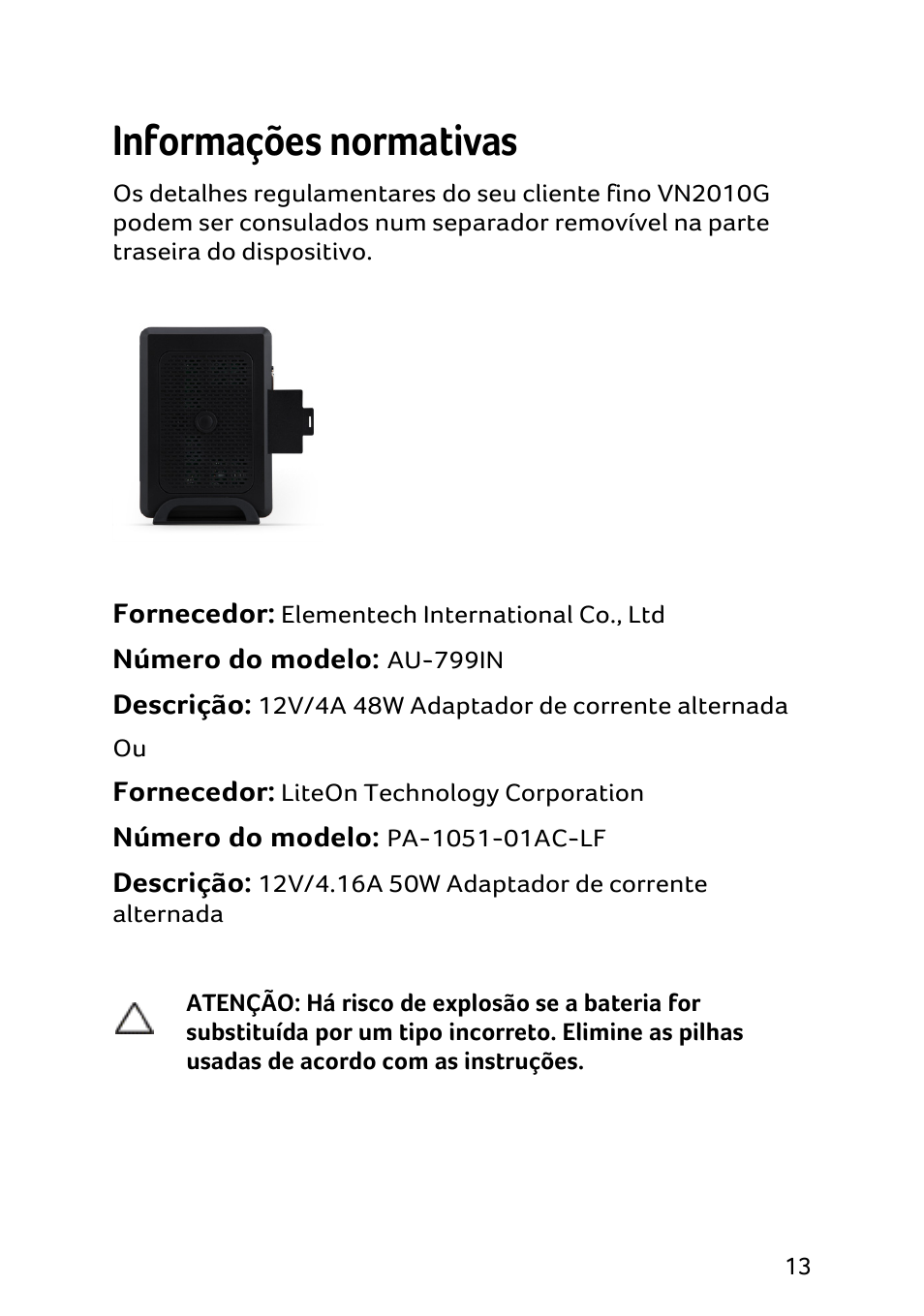 Informações normativas | Acer Veriton N2010G User Manual | Page 81 / 157