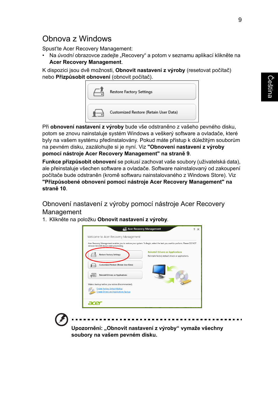 Obnova z windows | Acer Aspire V5-131 User Manual | Page 1087 / 2228