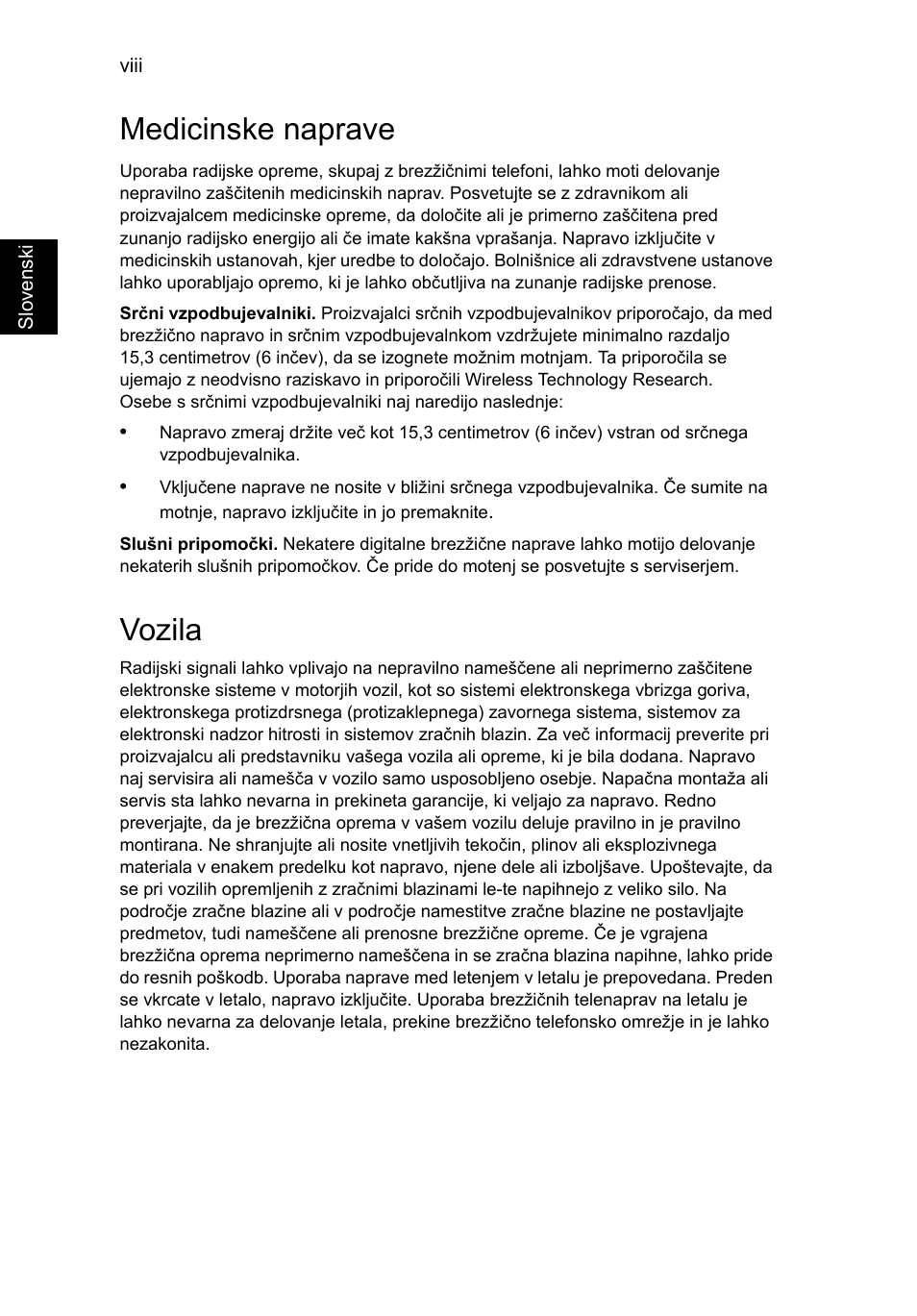 Medicinske naprave, Vozila | Acer Aspire V5-131 User Manual | Page 1212 / 2228