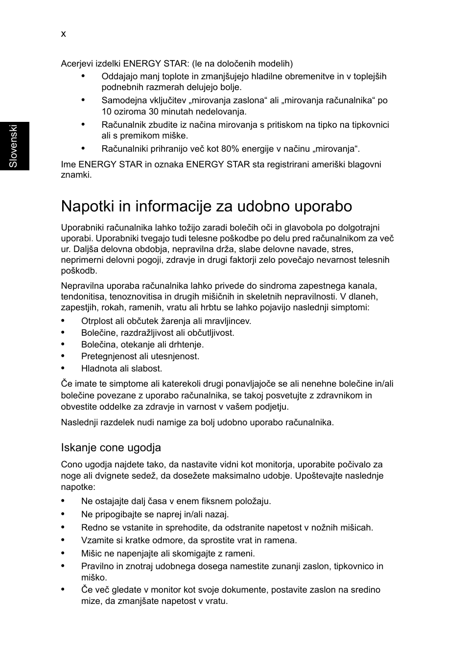 Napotki in informacije za udobno uporabo | Acer Aspire V5-131 User Manual | Page 1214 / 2228