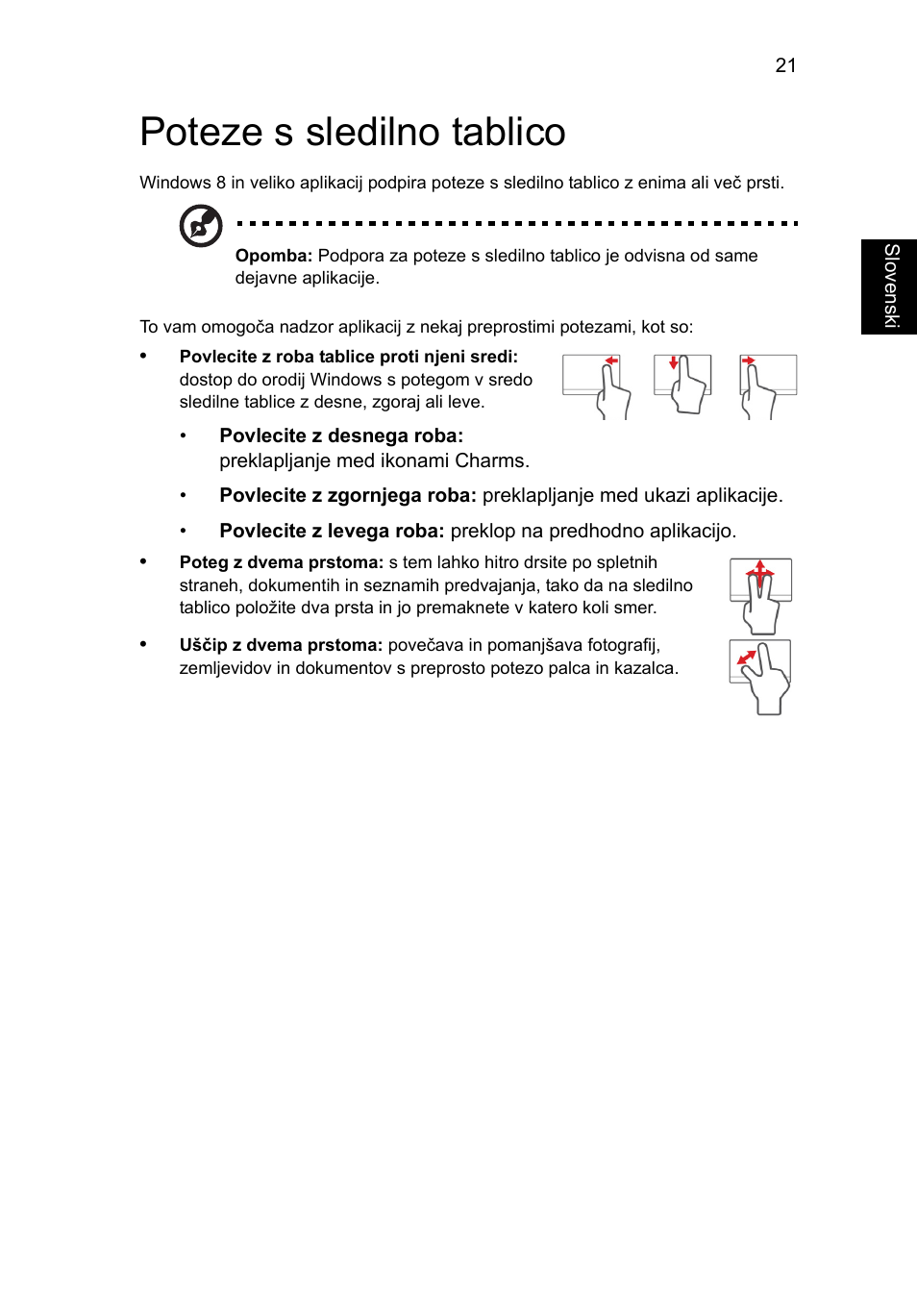 Poteze s sledilno tablico | Acer Aspire V5-131 User Manual | Page 1243 / 2228